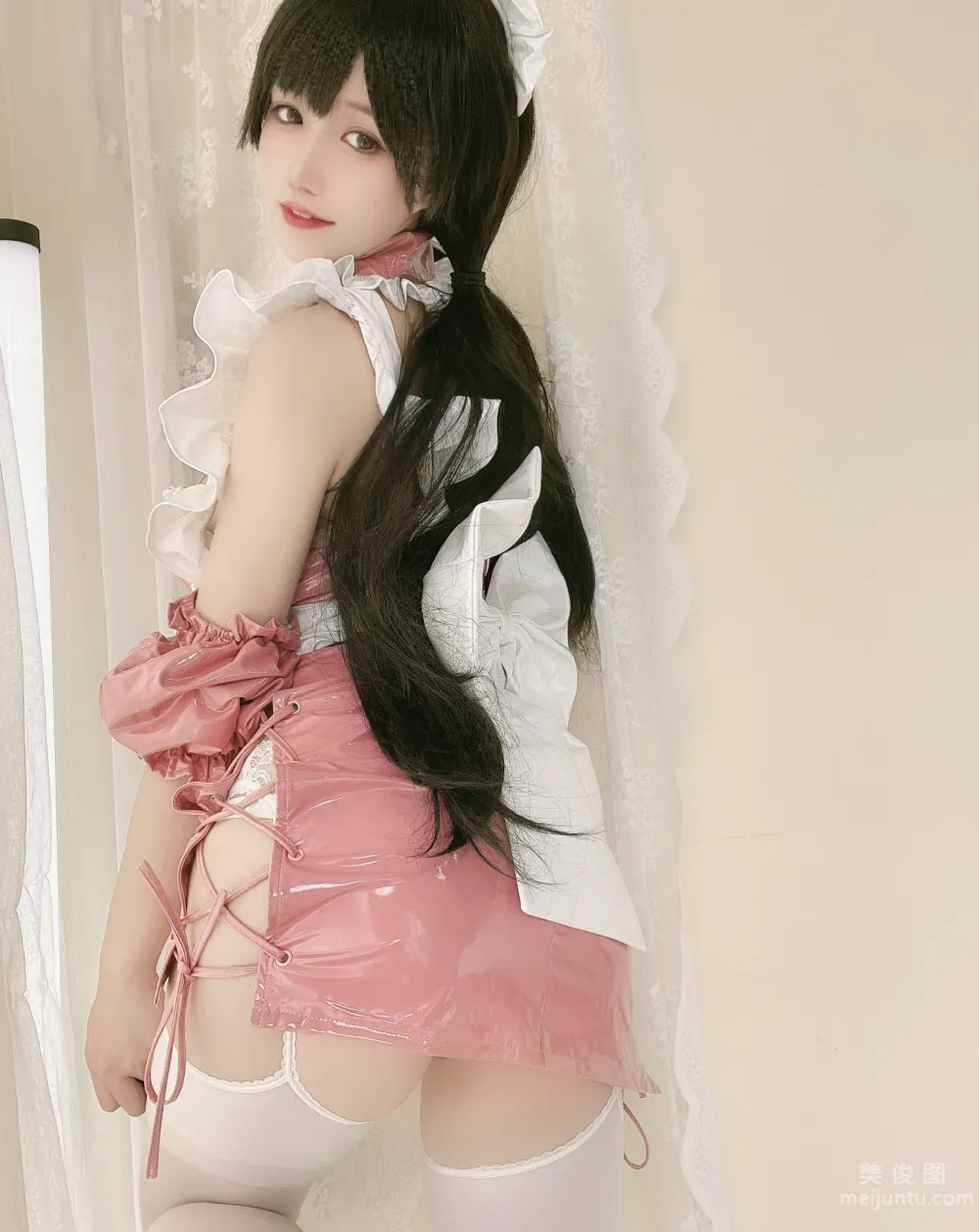 [網紅COSER寫真] 小倉千代w - 粉色漆皮女仆 23