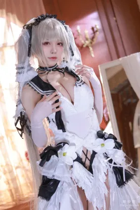 [網紅COSER寫真] 水淼aqua - 碧藍航線 可畏 婚紗