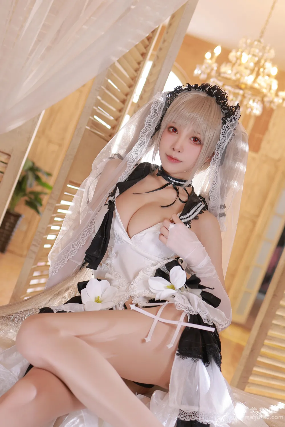 [網紅COSER寫真] 水淼aqua - 碧藍航線 可畏 婚紗 33