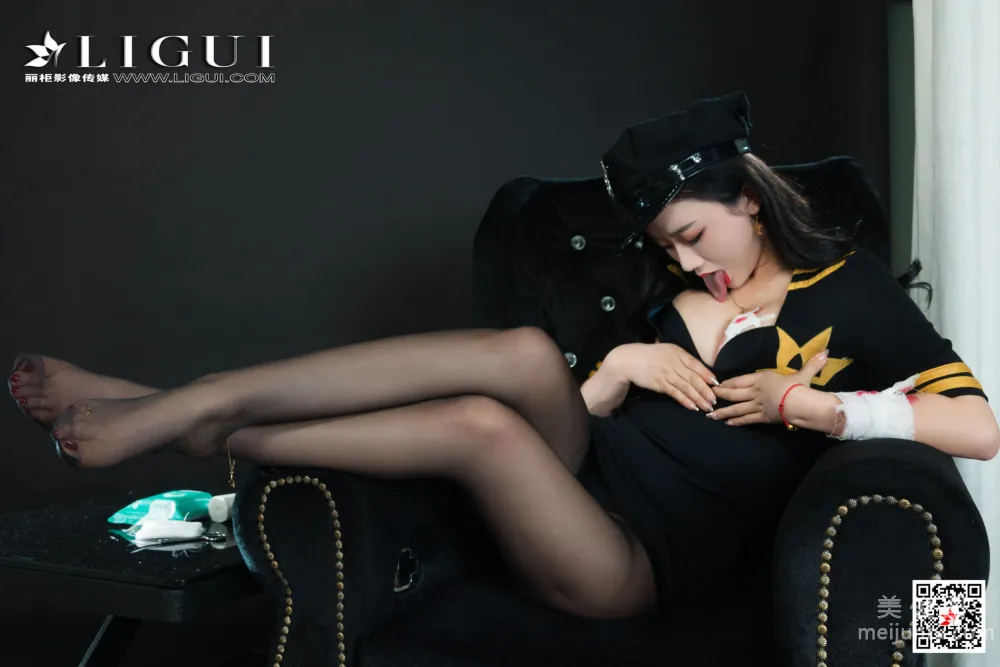 [丽柜Ligui] 2021.09.15 Model 然然 丝足美腿套图45