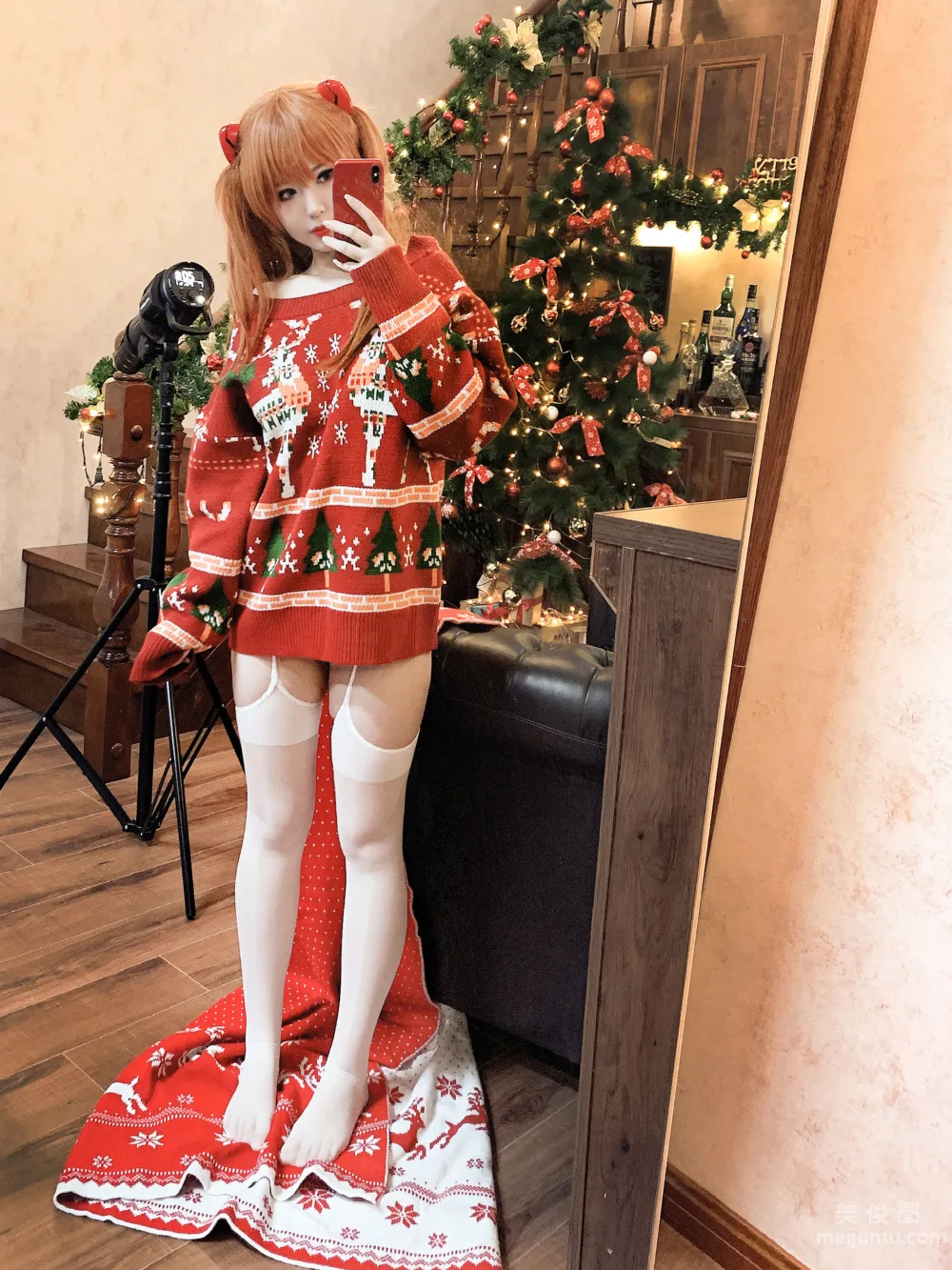 [網紅COSER寫真] 半半子 - 式波・ASUKA Christmas 41