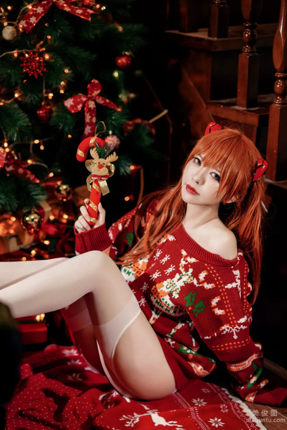 [網紅COSER寫真] 半半子 - 式波・ASUKA Christmas 33