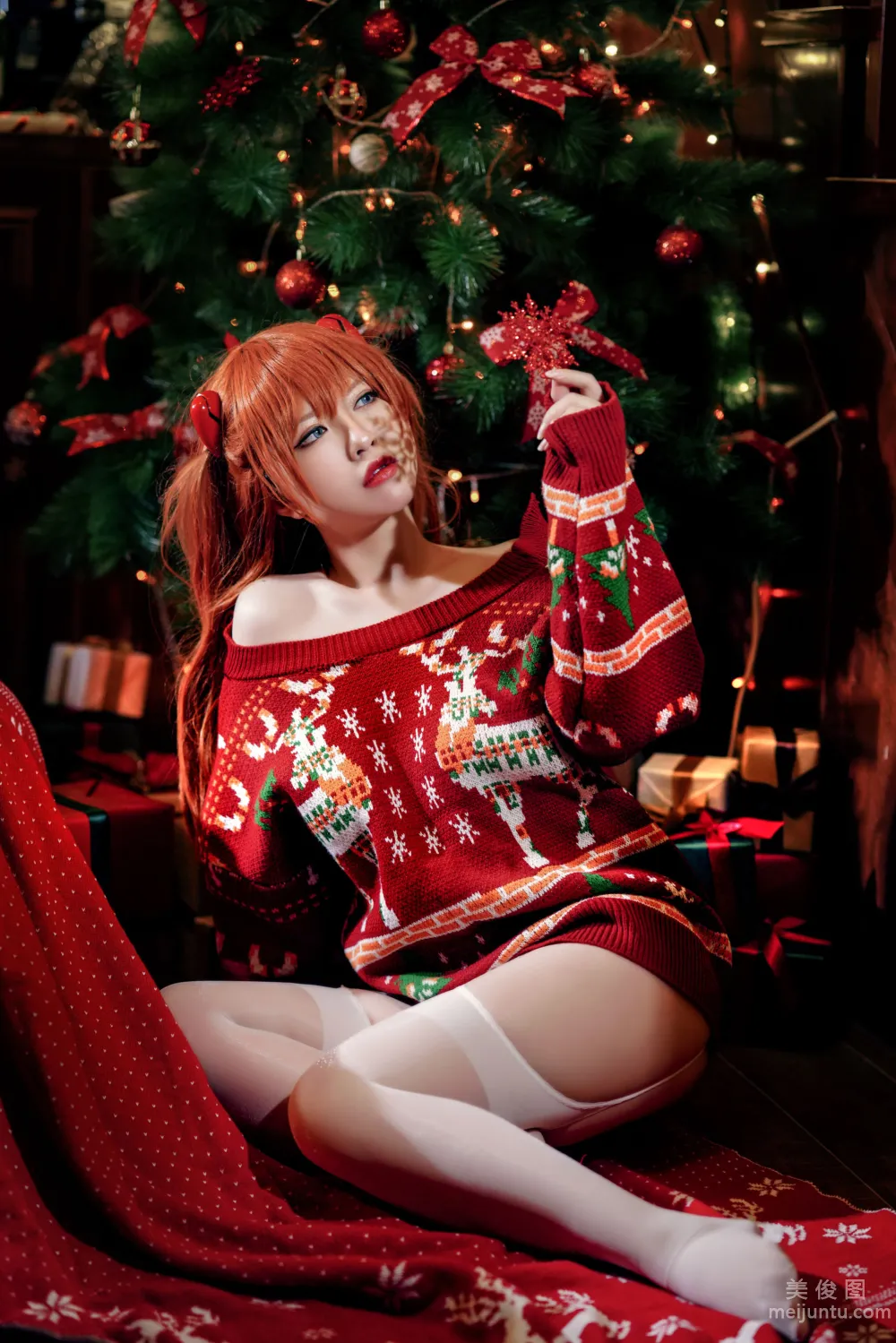 [網紅COSER寫真] 半半子 - 式波・ASUKA Christmas 26