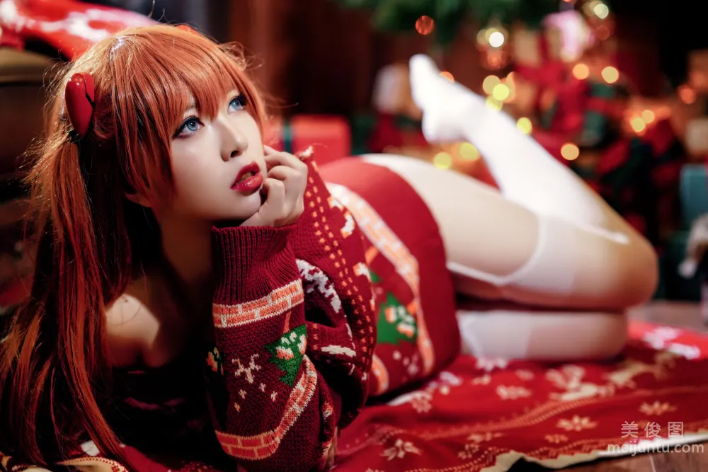 [網紅COSER寫真] 半半子 - 式波・ASUKA Christmas 30