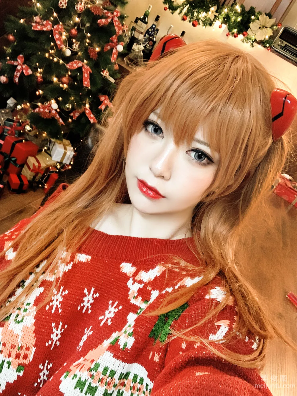 [網紅COSER寫真] 半半子 - 式波・ASUKA Christmas 36