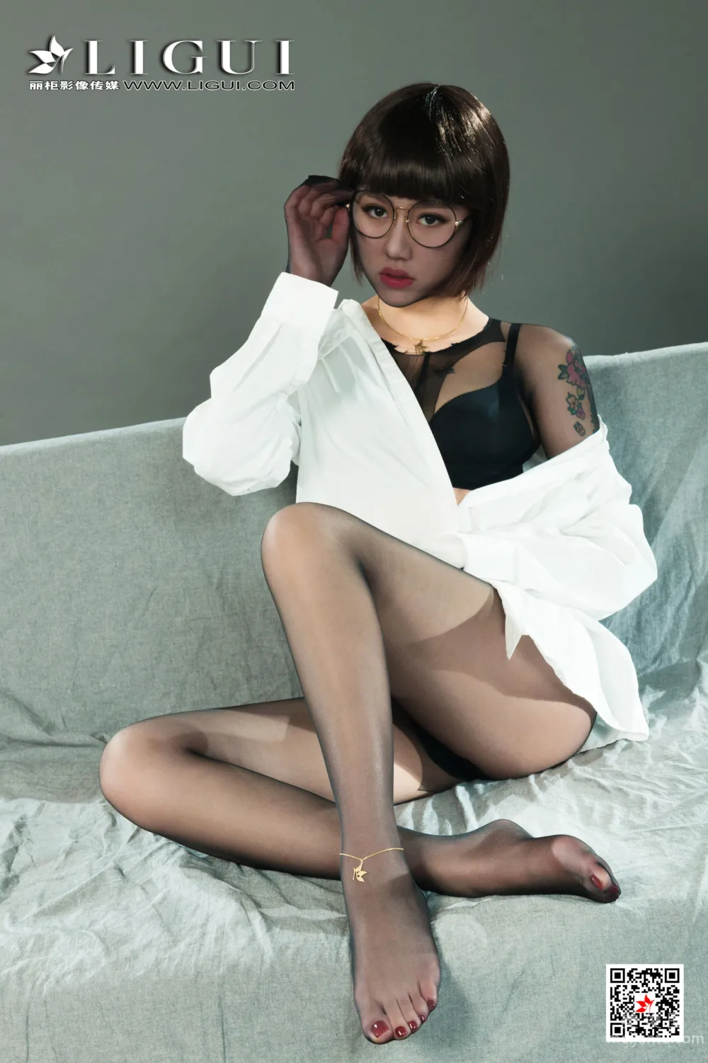 [丽柜Ligui] 2021.09.24 Model 多多  丝足美腿套图21