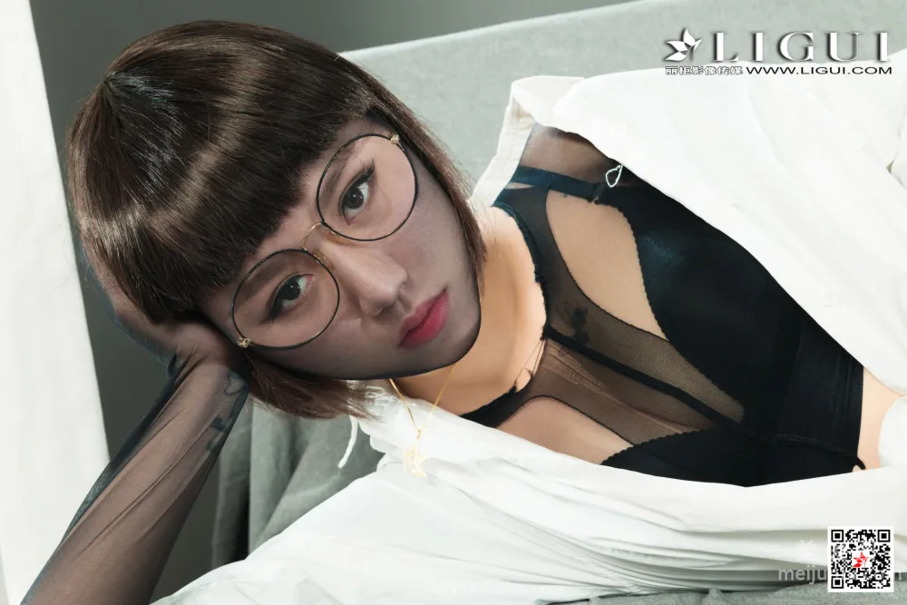 [丽柜Ligui] 2021.09.24 Model 多多  丝足美腿套图36