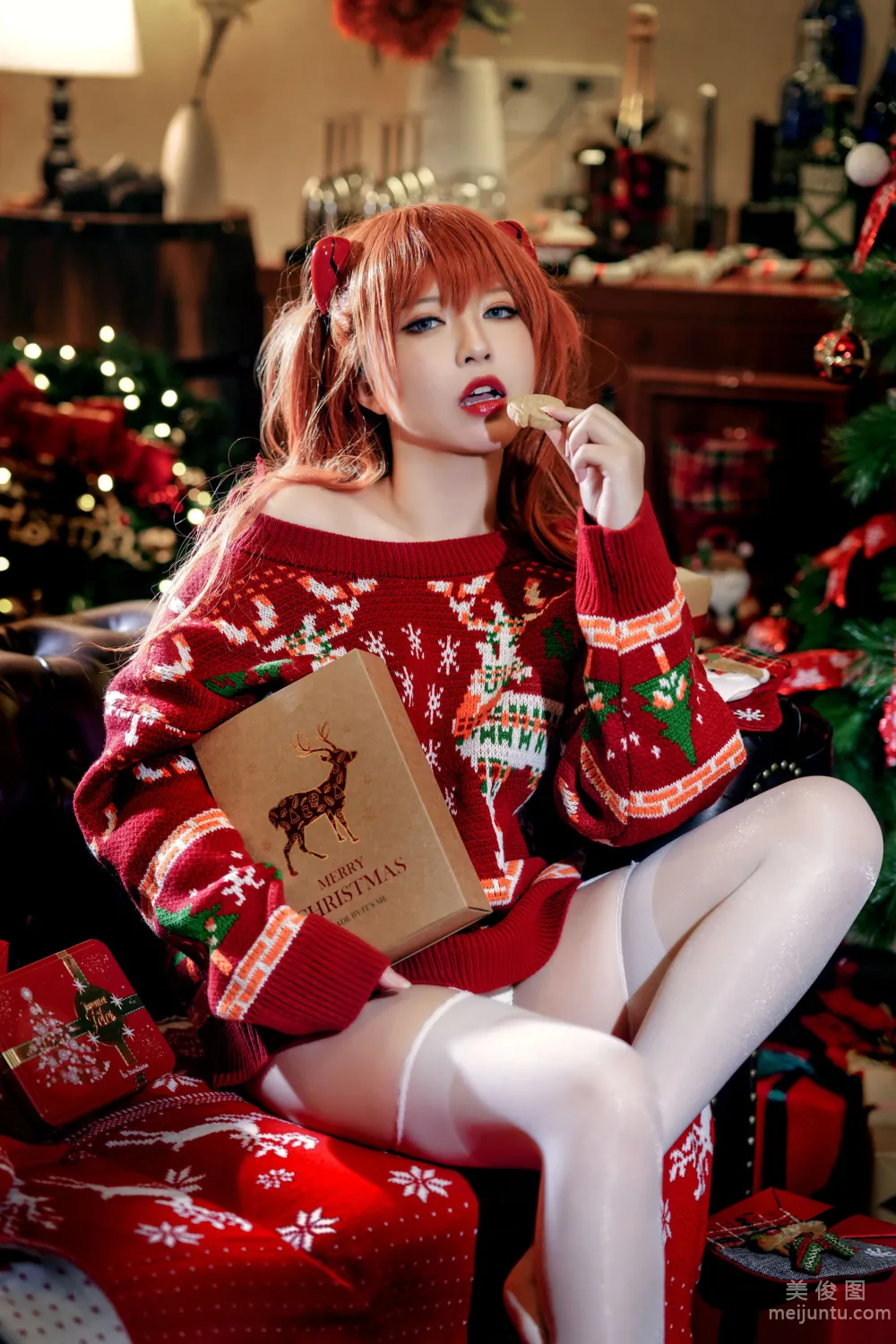 [網紅COSER寫真] 半半子 - 式波・ASUKA Christmas 5