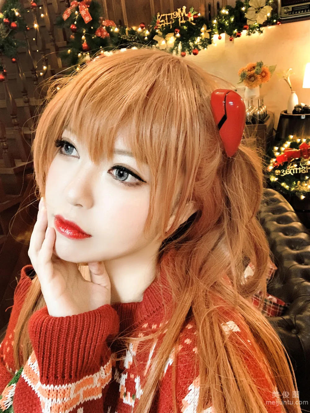 [網紅COSER寫真] 半半子 - 式波・ASUKA Christmas 37