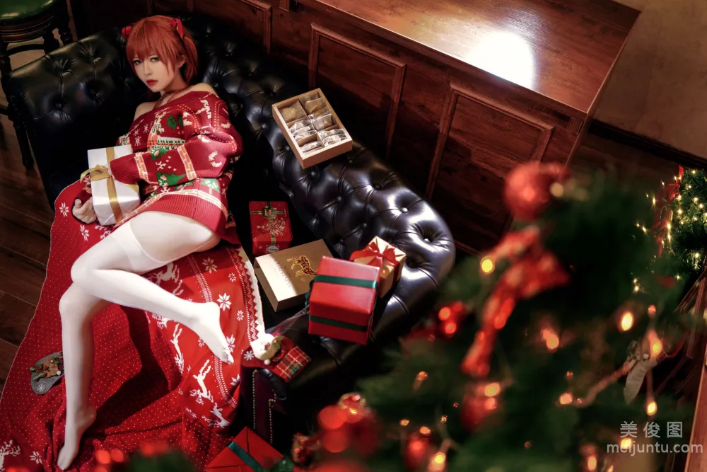 [網紅COSER寫真] 半半子 - 式波・ASUKA Christmas 14