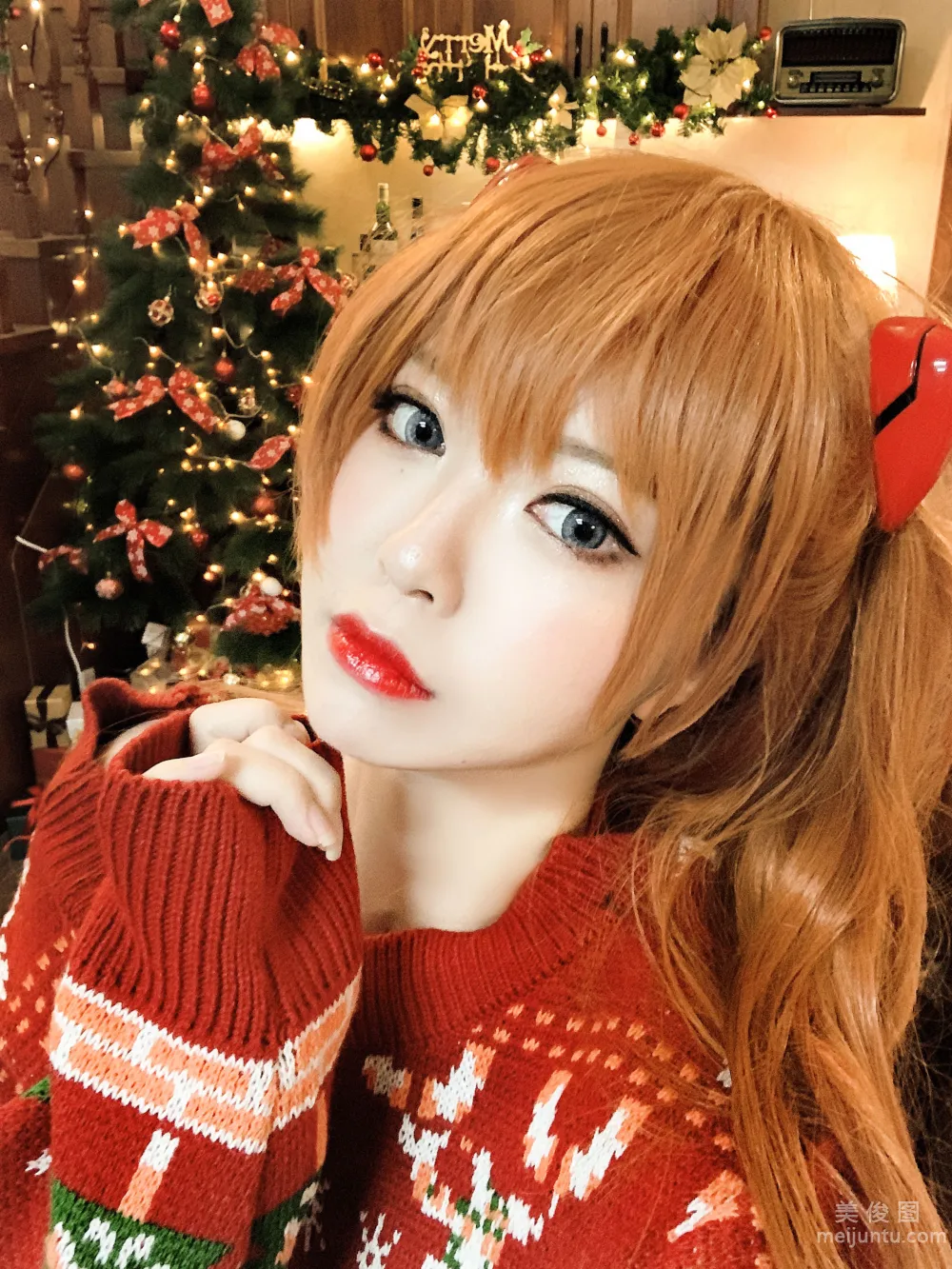 [網紅COSER寫真] 半半子 - 式波・ASUKA Christmas 39