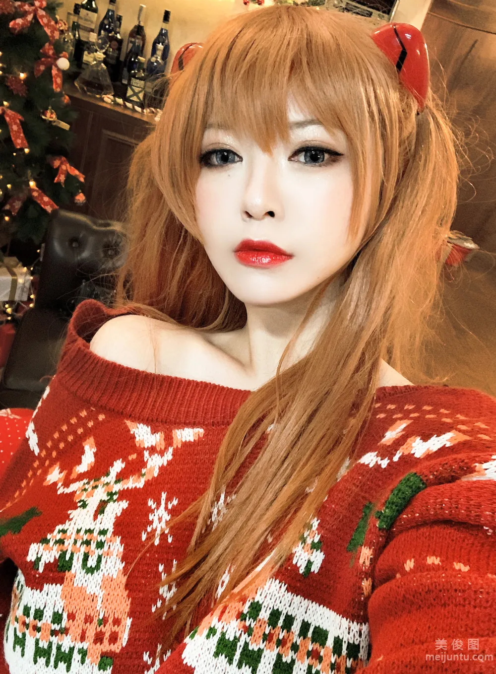 [網紅COSER寫真] 半半子 - 式波・ASUKA Christmas 38