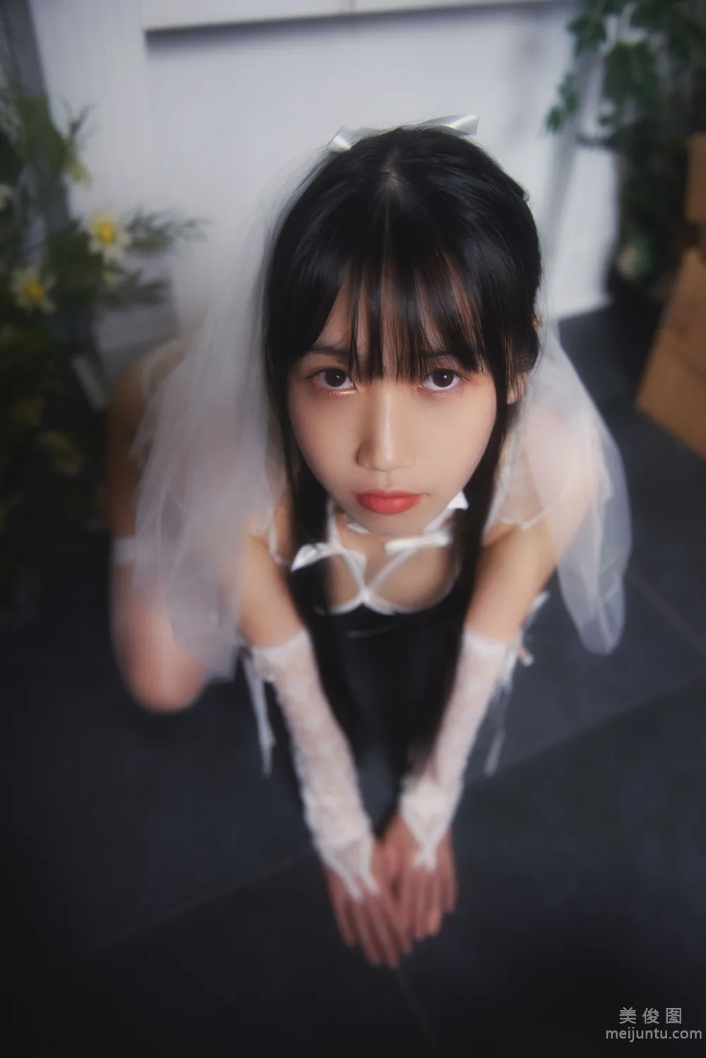 [網紅COSER寫真] 不呆貓 - 白色情趣婚紗 套圖 22