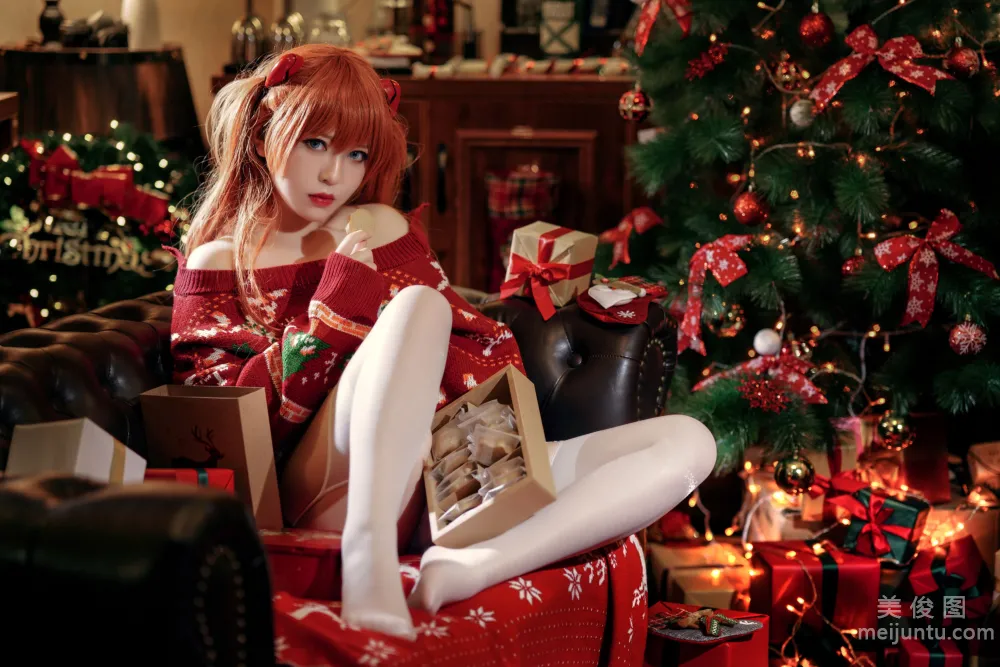 [網紅COSER寫真] 半半子 - 式波・ASUKA Christmas 7