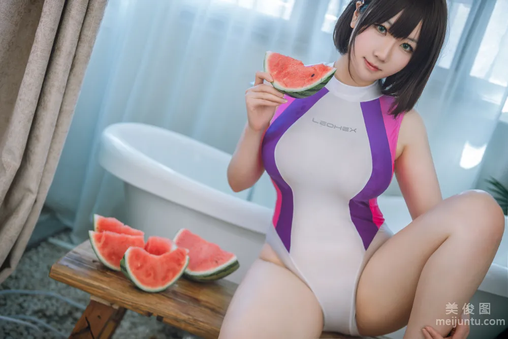 [網紅COSER寫真] 微肉感萌妹是本末末 - 競泳水着 套圖 29