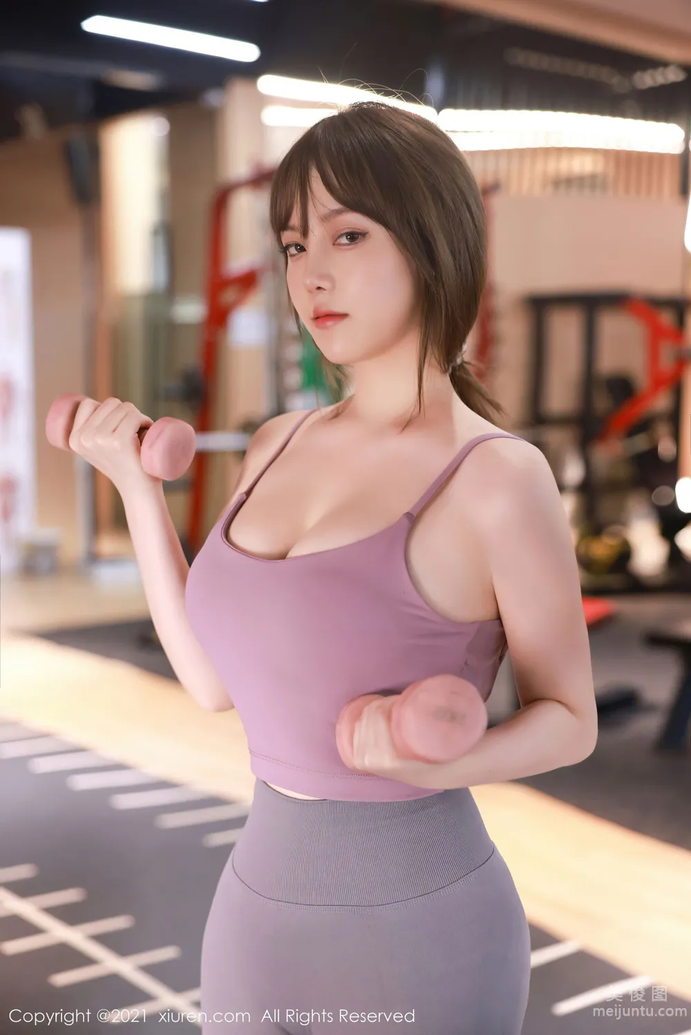 [秀人XiuRen] No.3701 豆瓣醬 - 健身房主題系列 14