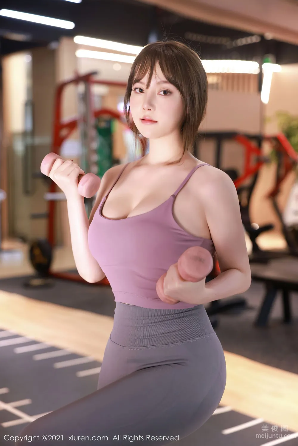 [秀人XiuRen] No.3701 豆瓣醬 - 健身房主題系列 15