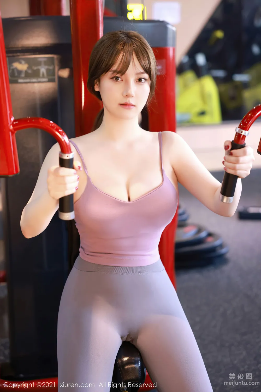 [秀人XiuRen] No.3701 豆瓣醬 - 健身房主題系列 17