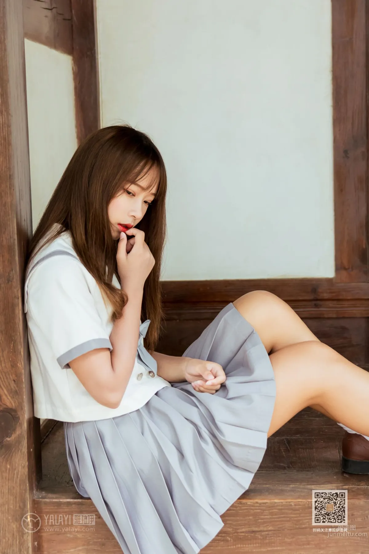 [YALAYI雅拉伊] 2019.11.22 No.471 越秀百褶裙少女 阿禾 13