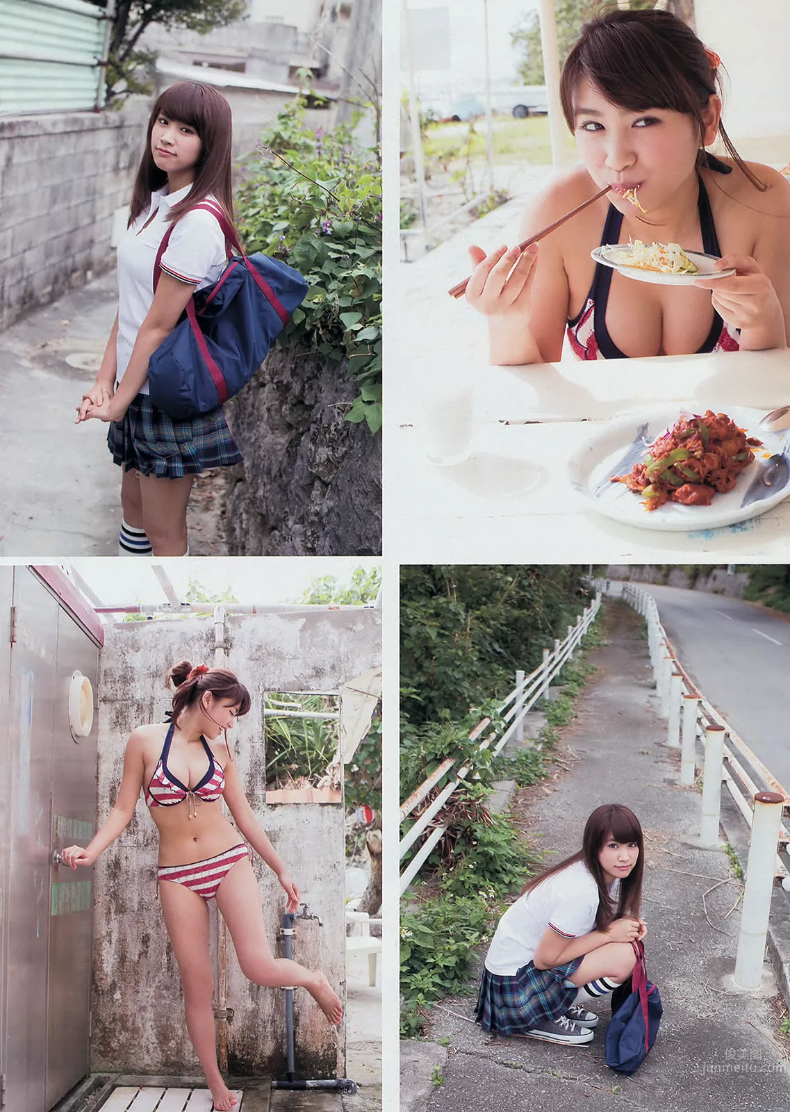 [Young Magazine] 2014 No.15 16 久松郁美 河西智美 古畑奈和 外崎梨香_5