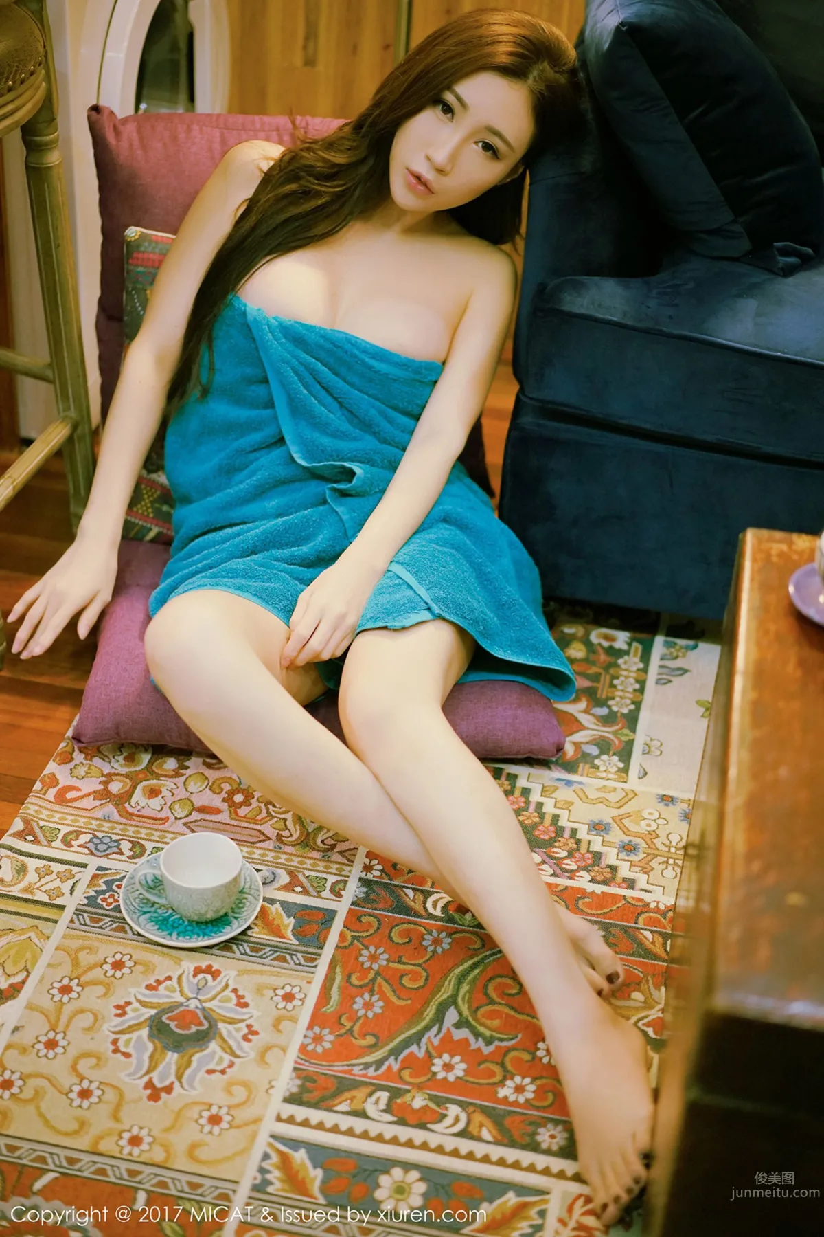 美女主播孫夢瑤V 藍色浴袍優雅妩媚 31