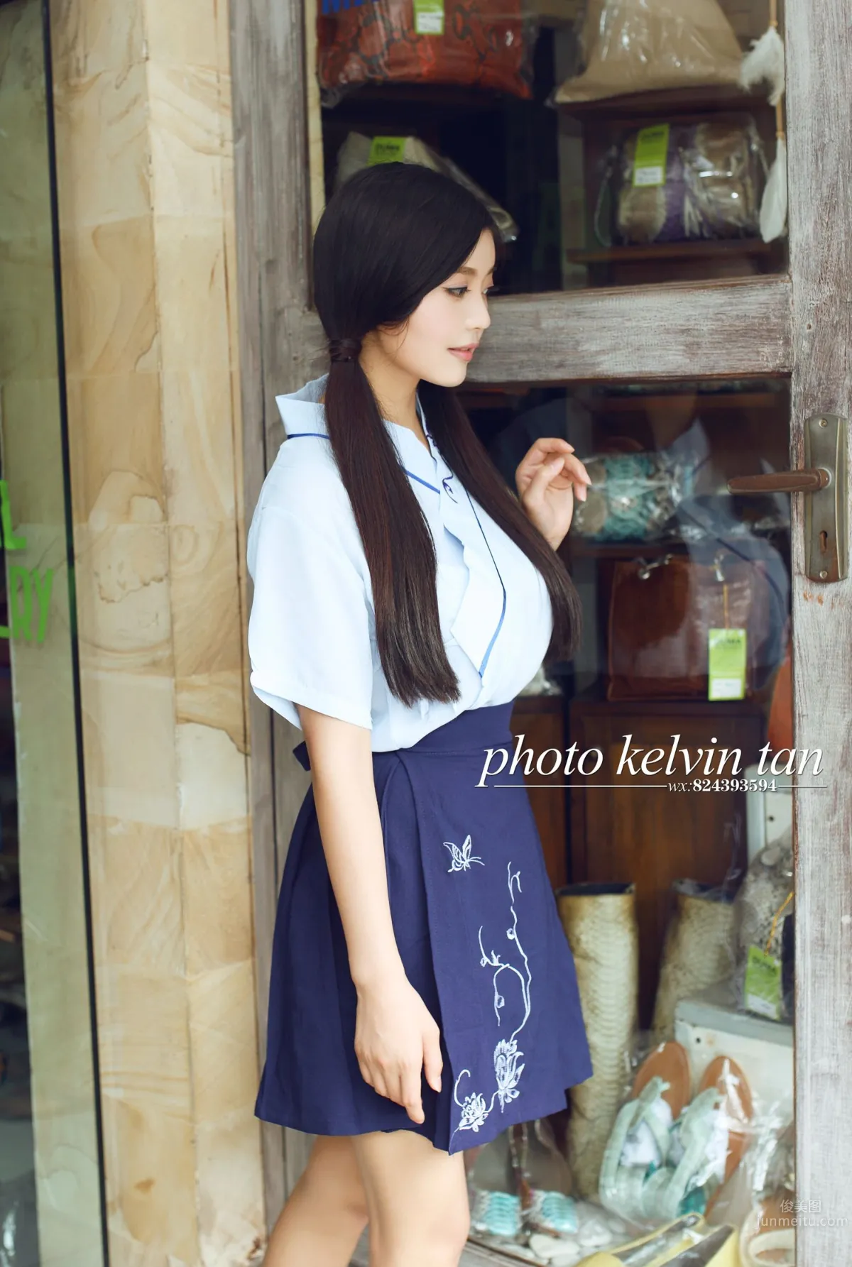 雙馬尾妹子林美惠子 巴厘島街拍純情美圖 2