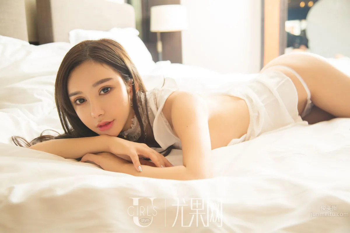 尤果新女神安柔 蕾丝纱裙秋波不停_34