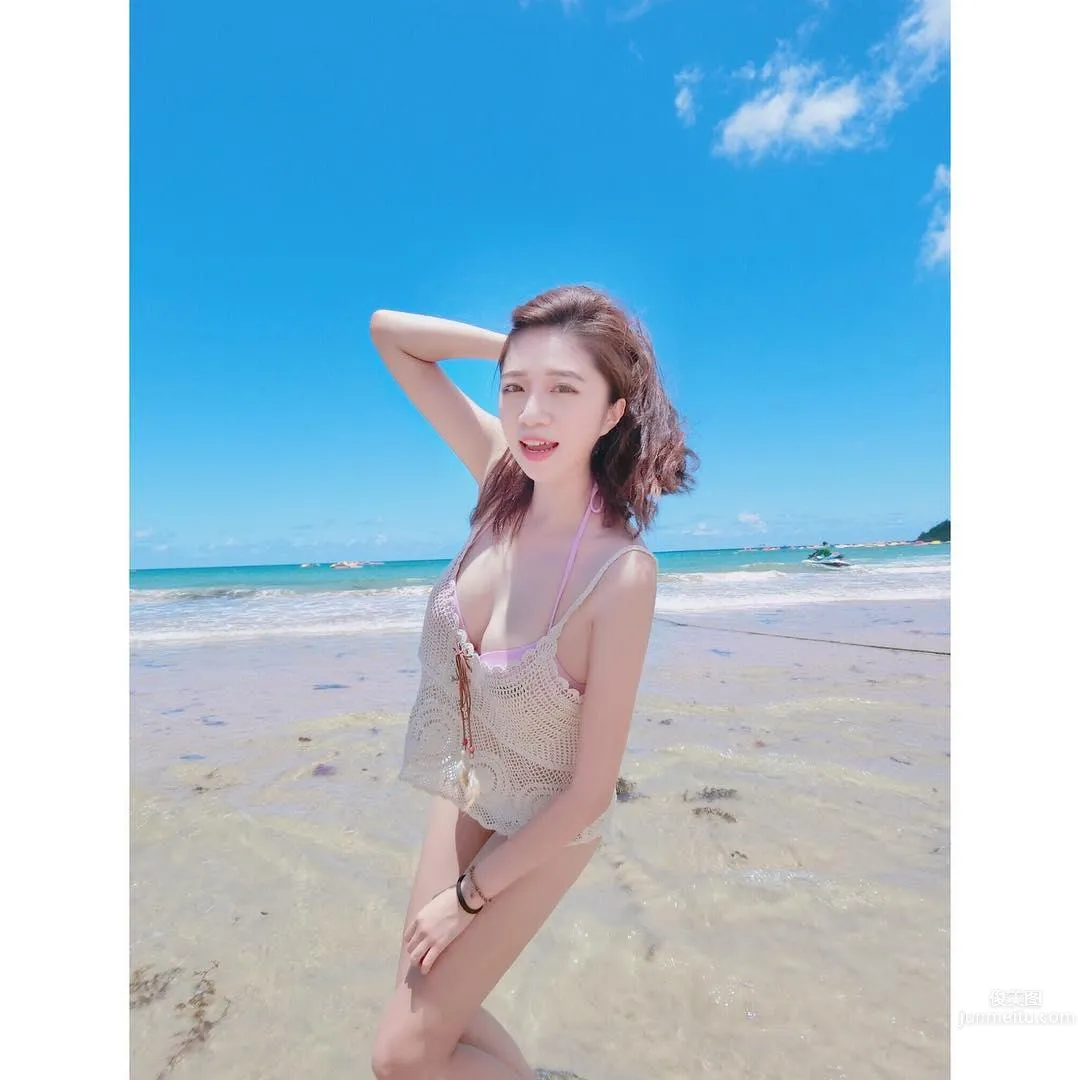 戀愛了！醒吾正妹安婷，沙灘比基尼好誘人 6