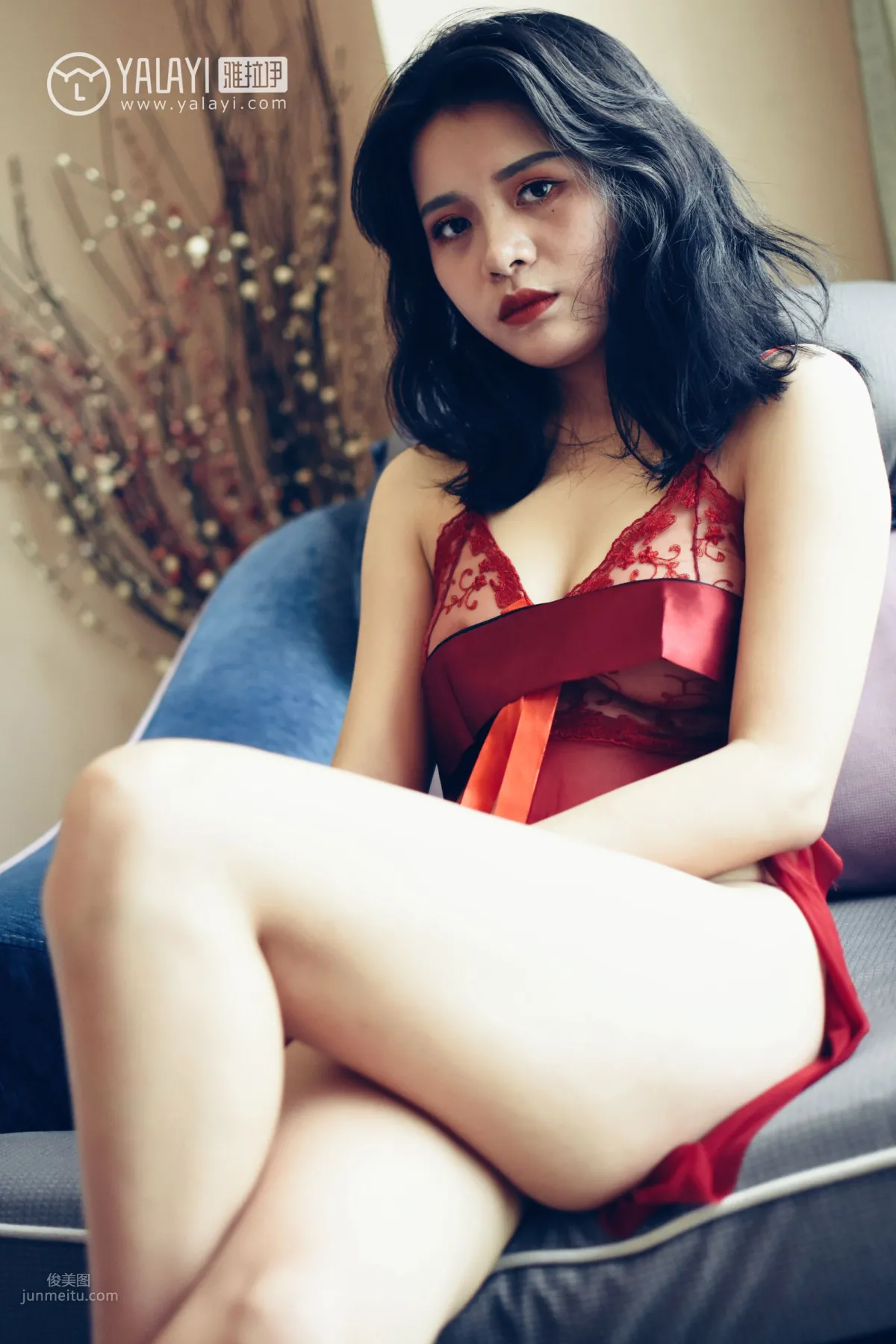 米心蕊- [YALAYI雅拉伊] Y014《心蕊的紅色睡袍》 7