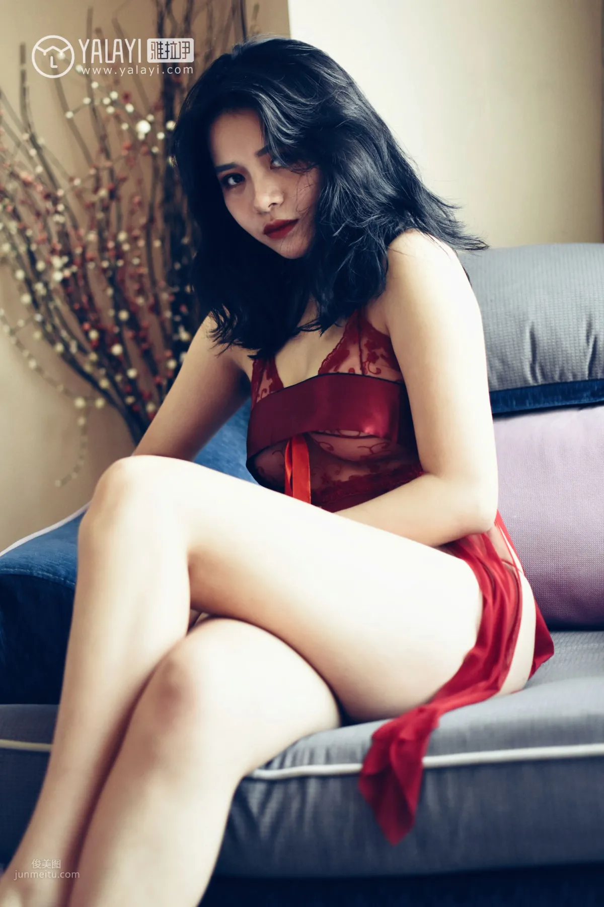 米心蕊- [YALAYI雅拉伊] Y014《心蕊的紅色睡袍》 10