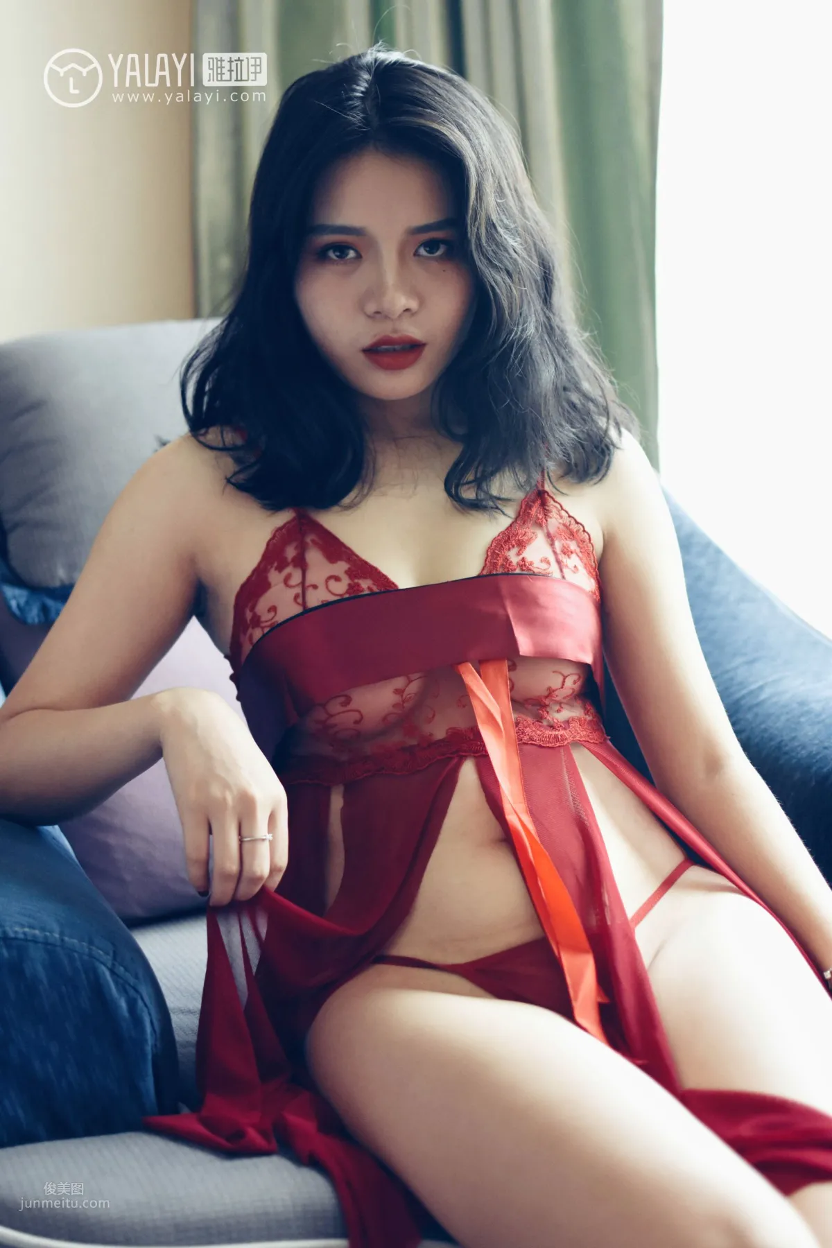 米心蕊- [YALAYI雅拉伊] Y014《心蕊的紅色睡袍》 3
