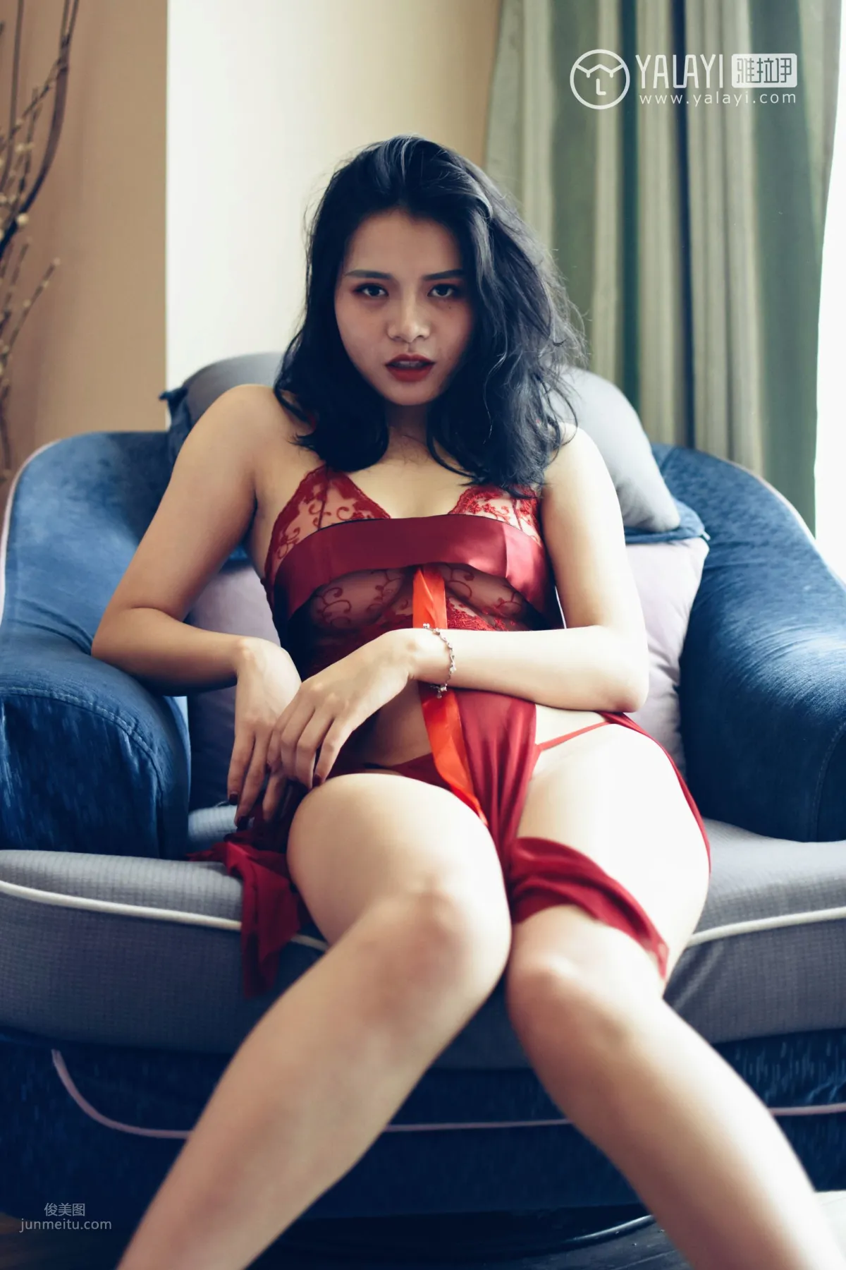 米心蕊- [YALAYI雅拉伊] Y014《心蕊的紅色睡袍》 4