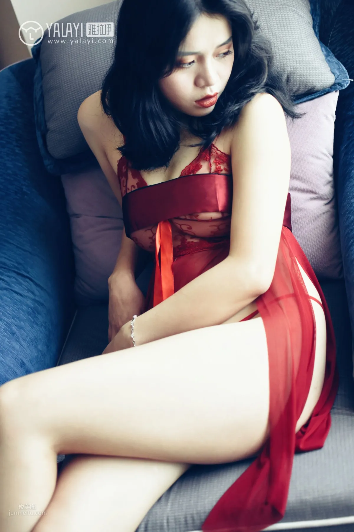 米心蕊- [YALAYI雅拉伊] Y014《心蕊的紅色睡袍》 12