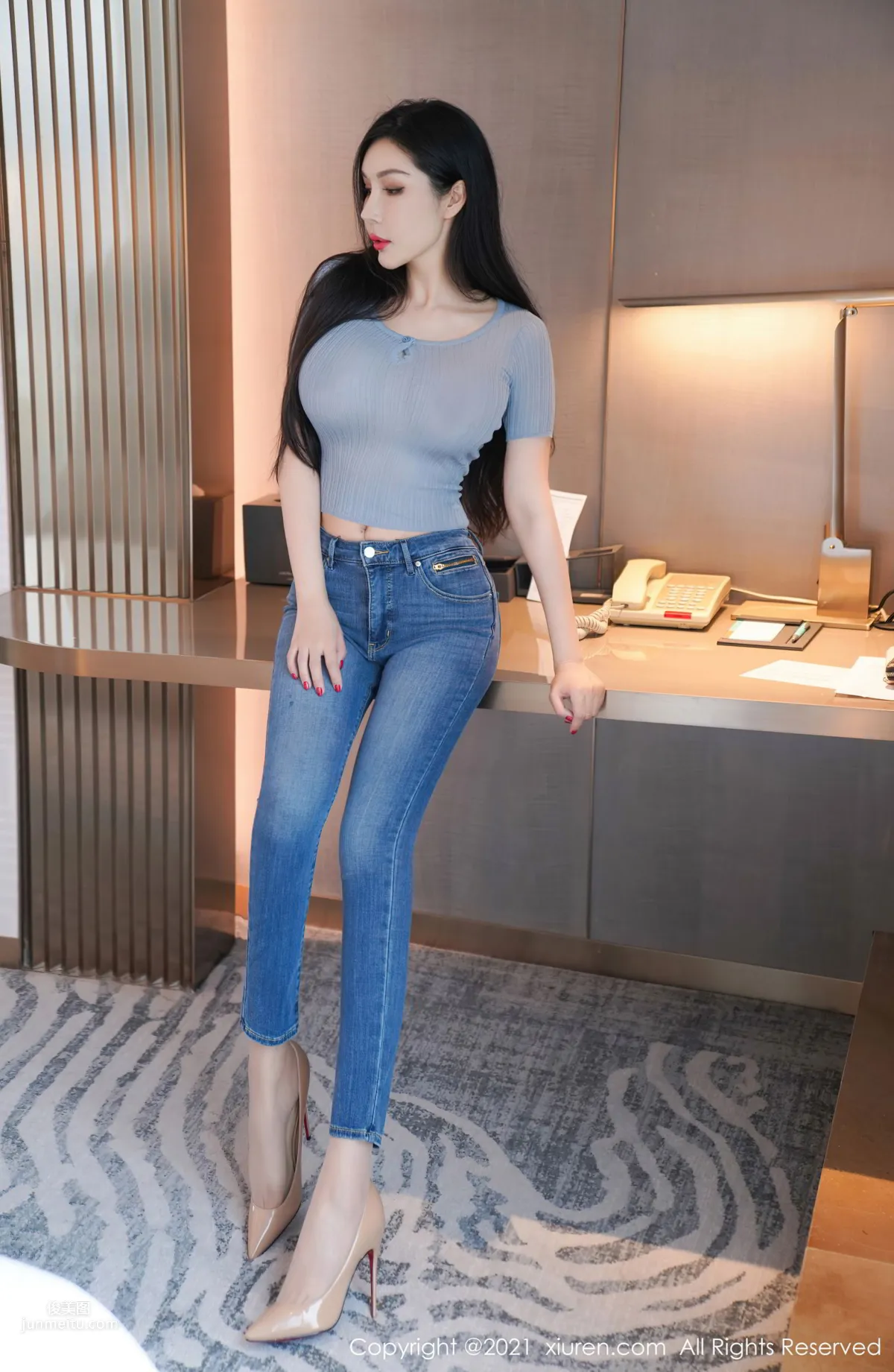 惹火美人田冰冰 輕透服飾與牛仔褲 1