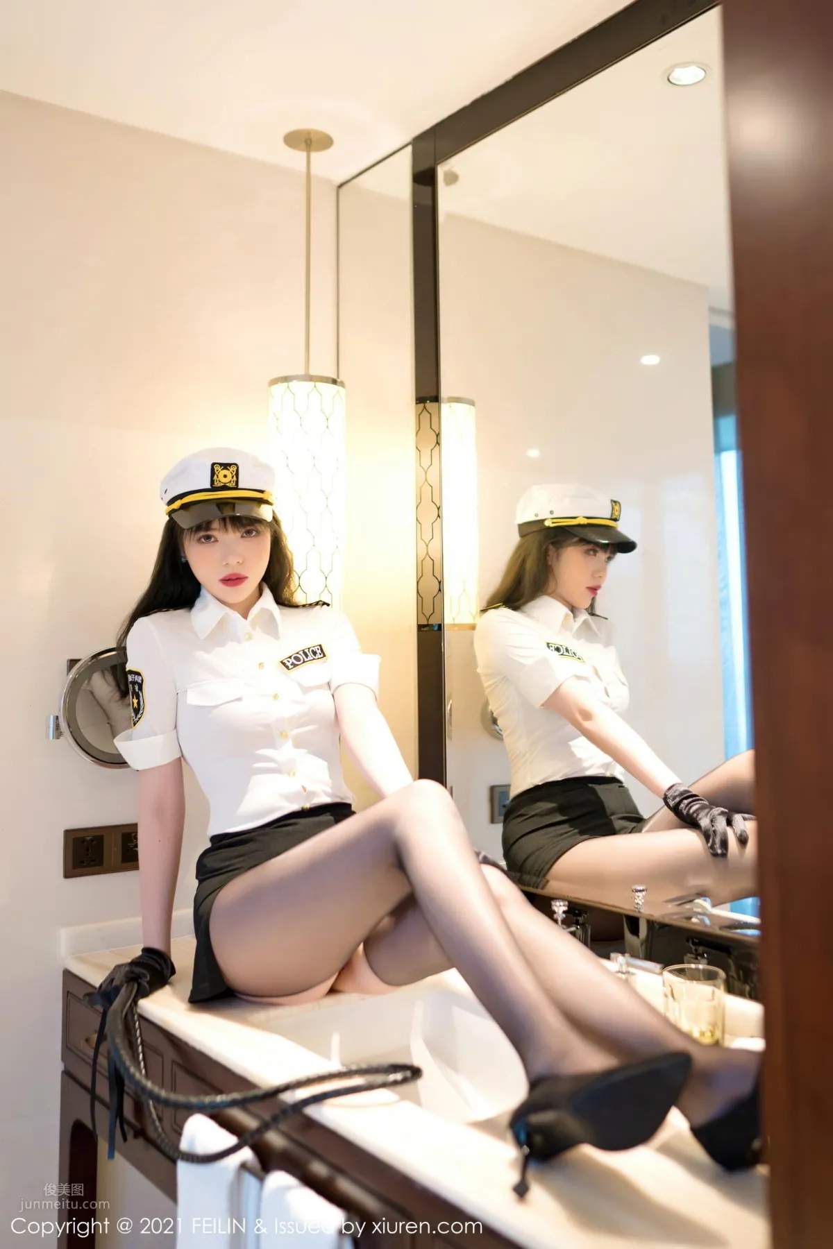 模特Arude薇薇 清純格子裙系列 7