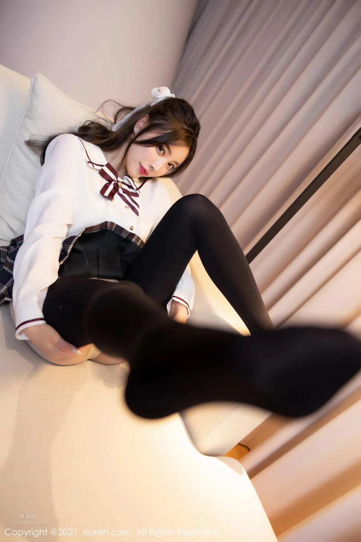 校园女神杨晨晨 格子裙耀眼夺目_44