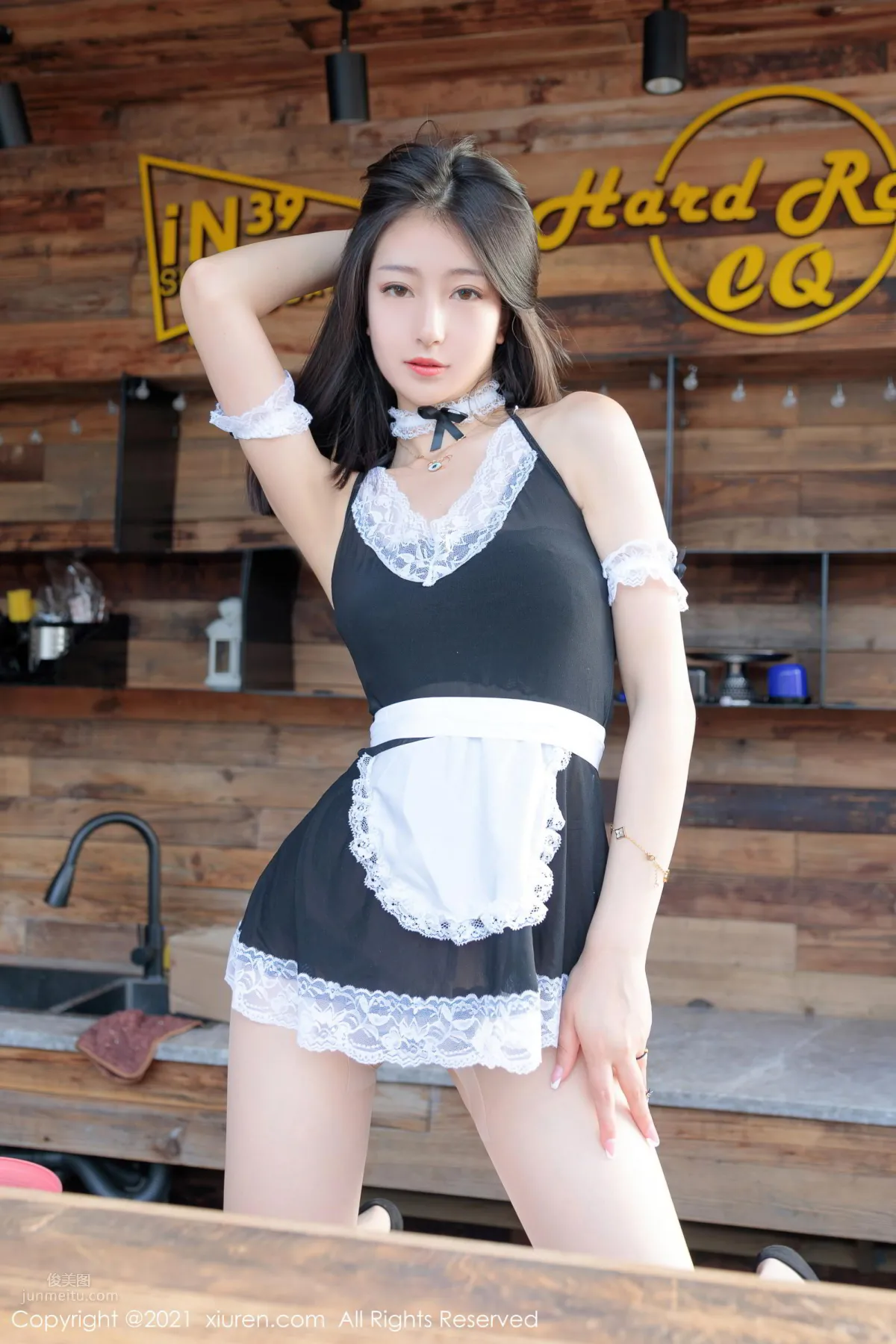 新晋女神熊小诺 居家蕾丝女仆_4