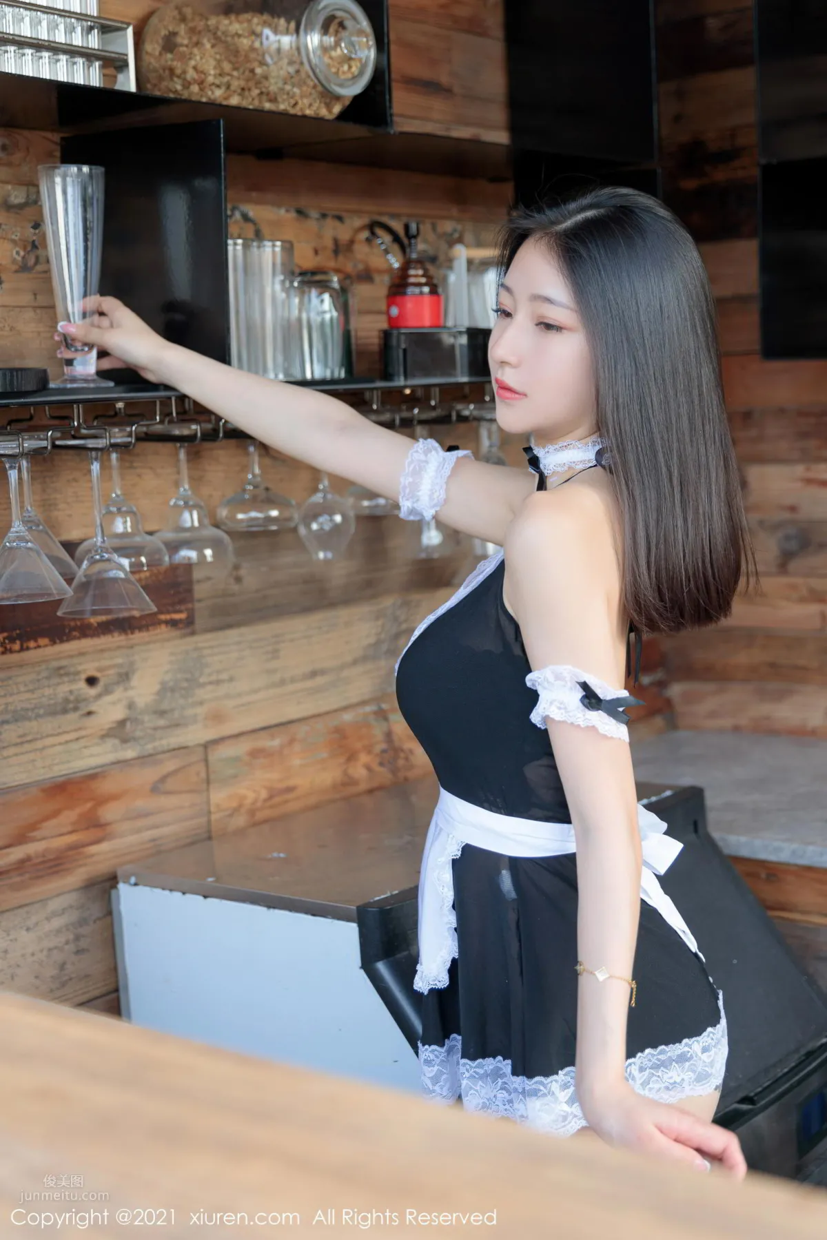 新晋女神熊小诺 居家蕾丝女仆_2