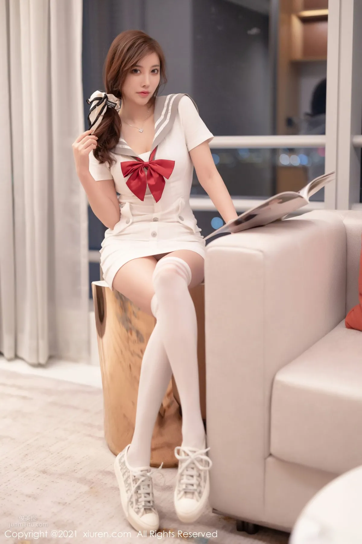 你的女神杨晨晨Yome 水手制服清纯可人_4