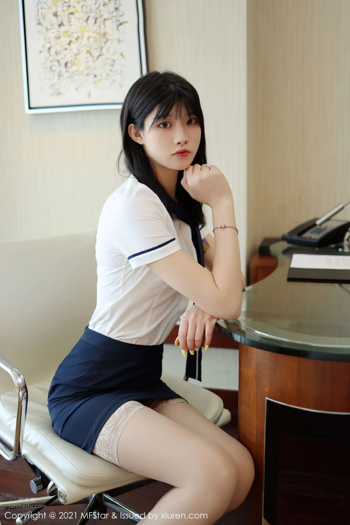 新人模特77qiqi 校園風格學生裝 19