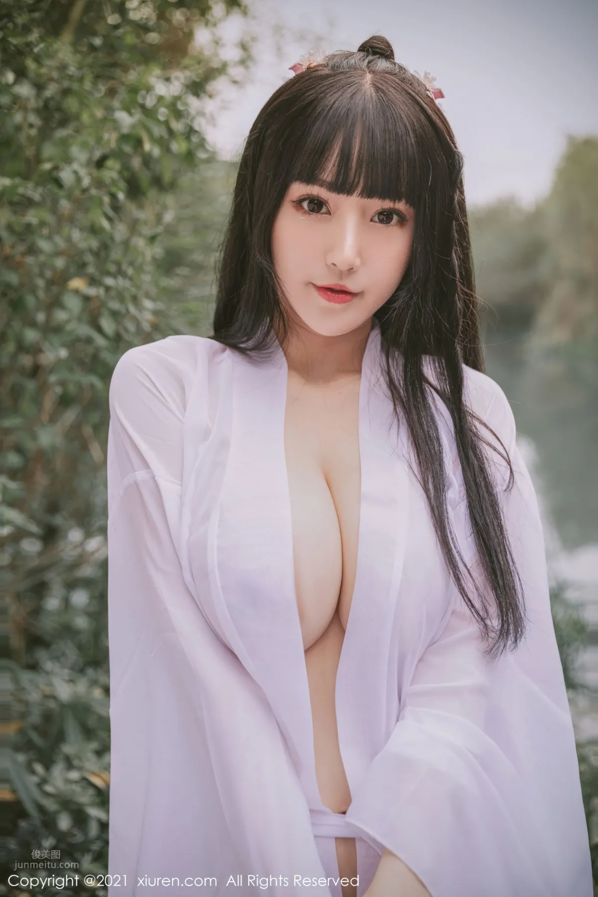 潔白迷人朱可兒 薄紗古風外拍系列 11