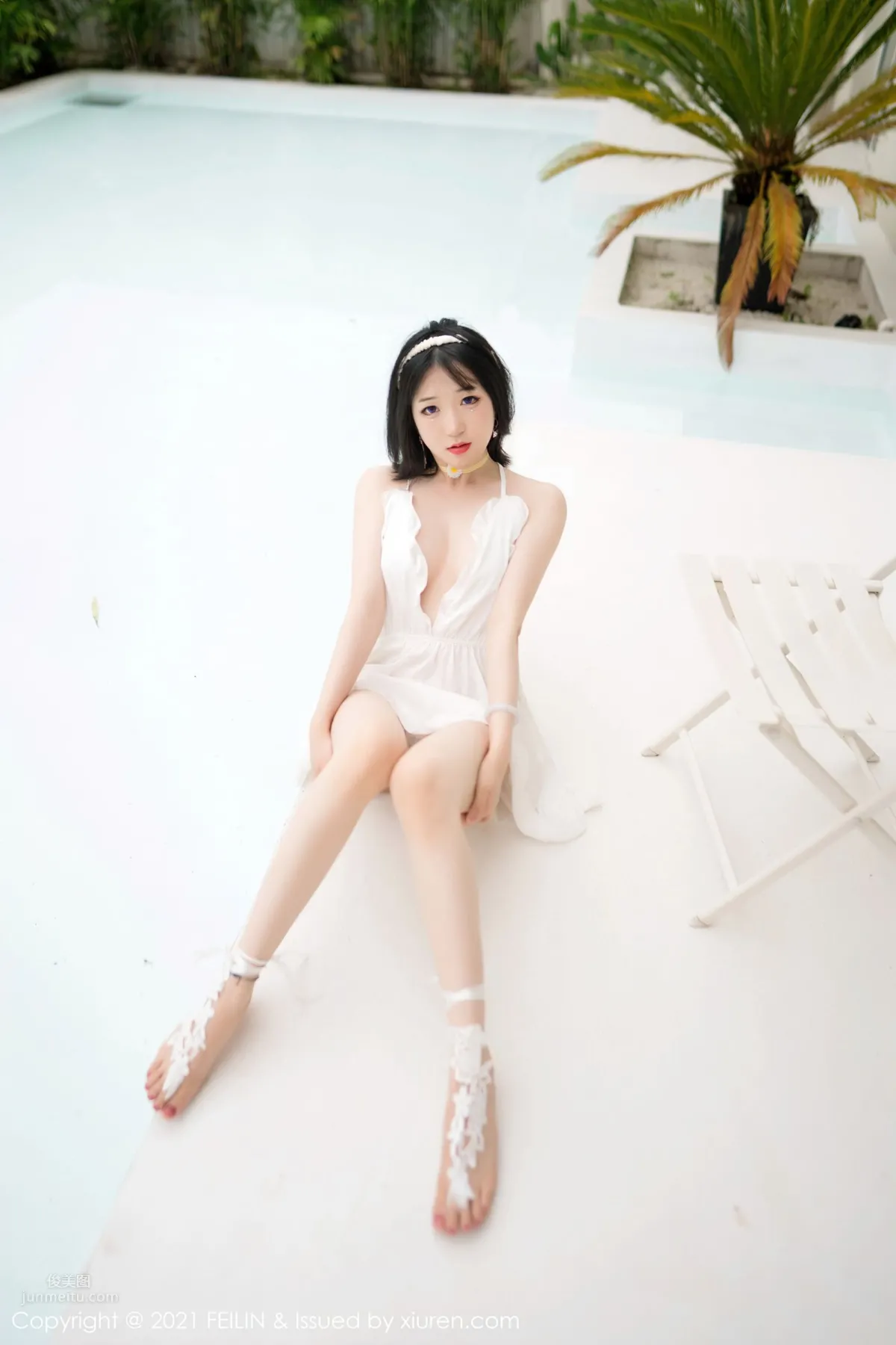 兔女郎龍女寶寶 潔白動人的吊裙 8