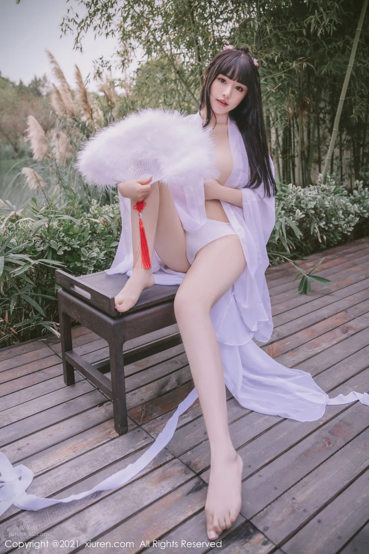 潔白迷人朱可兒 薄紗古風外拍系列 38