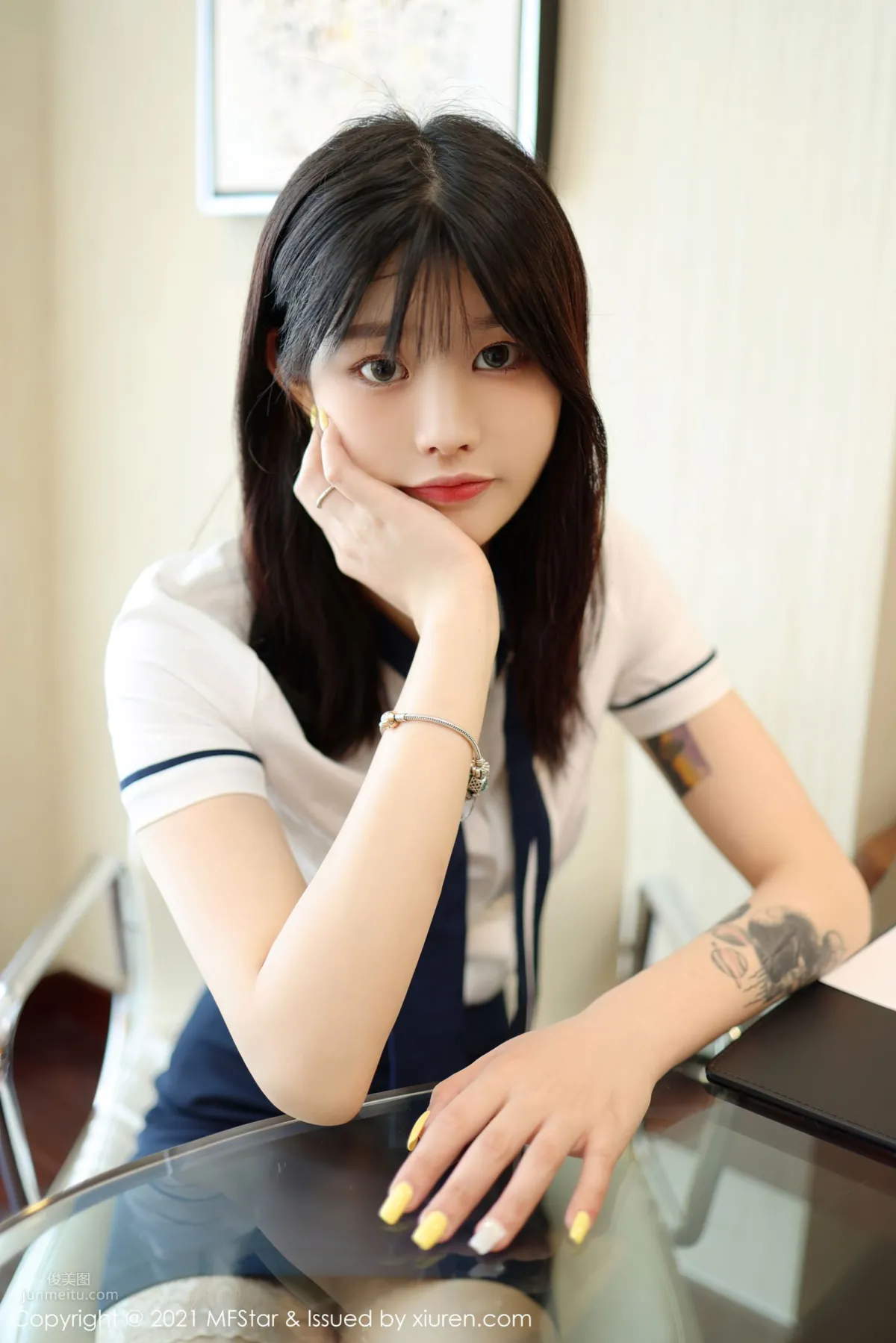 新人模特77qiqi 校園風格學生裝 8
