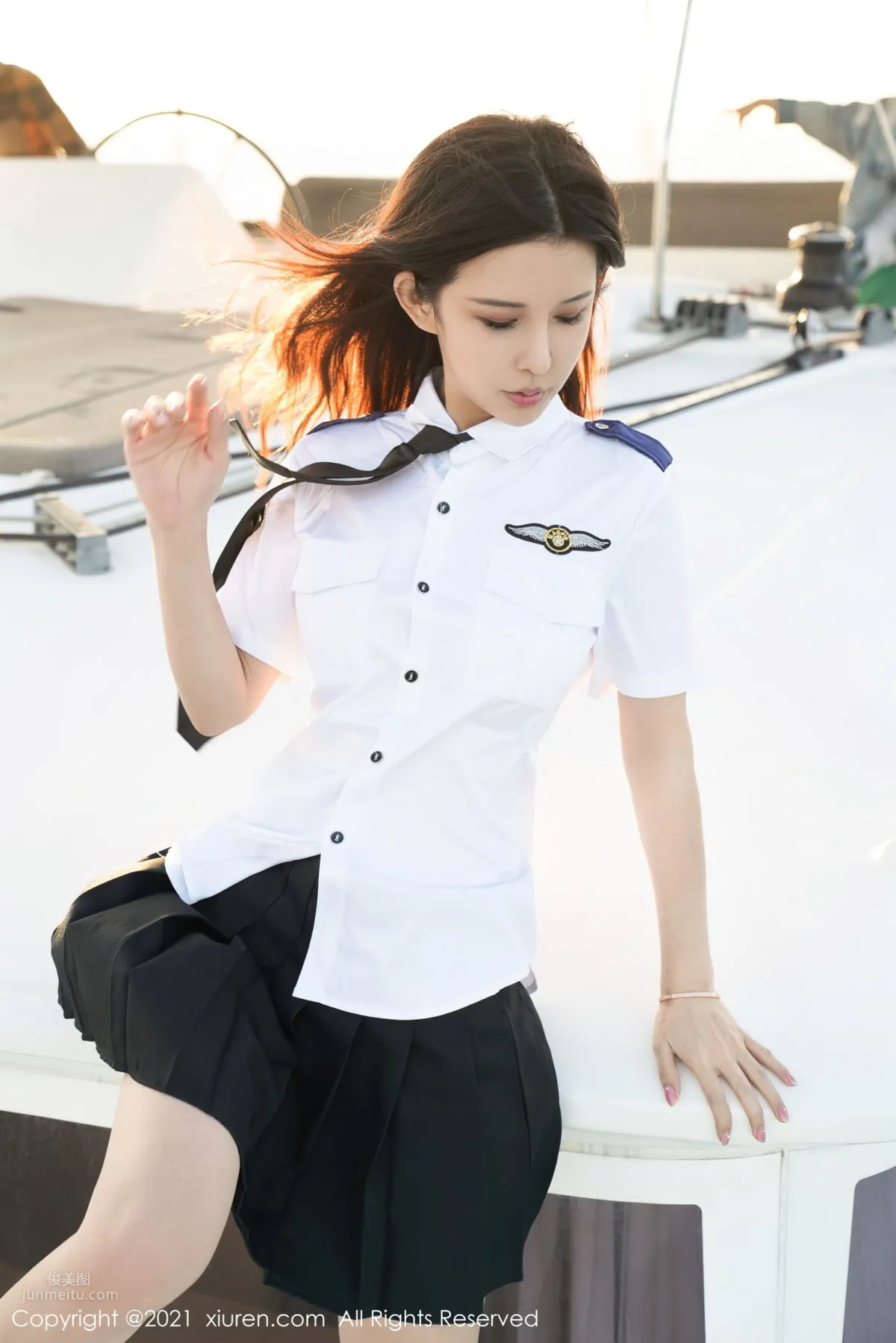 萌漢藥與張雨萌 海上遊艇制服系列 41