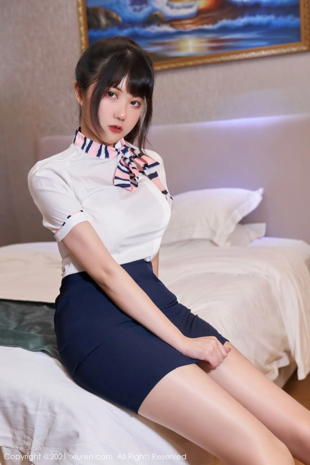 甜美可人夏可馨 職業制服甜美可人 31
