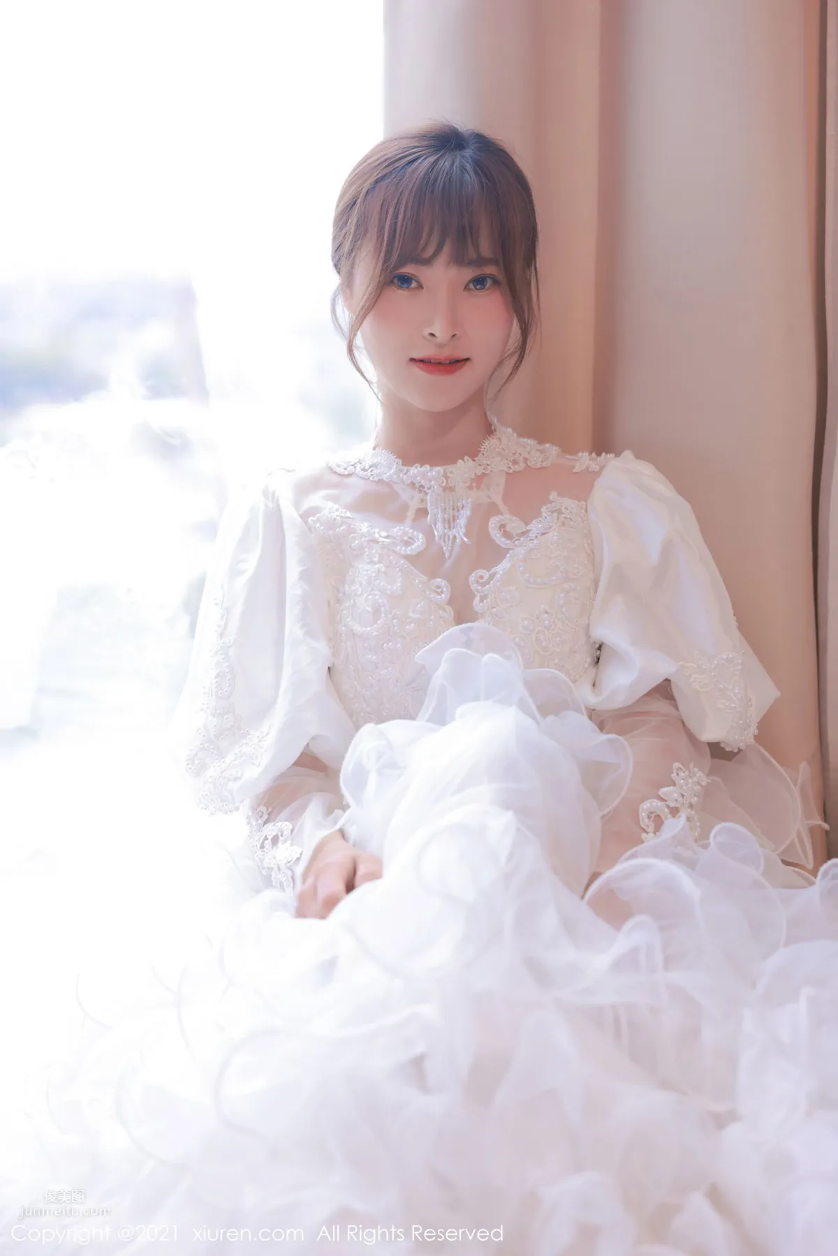歐派模特奈沐子 唯美動人白色婚紗 4