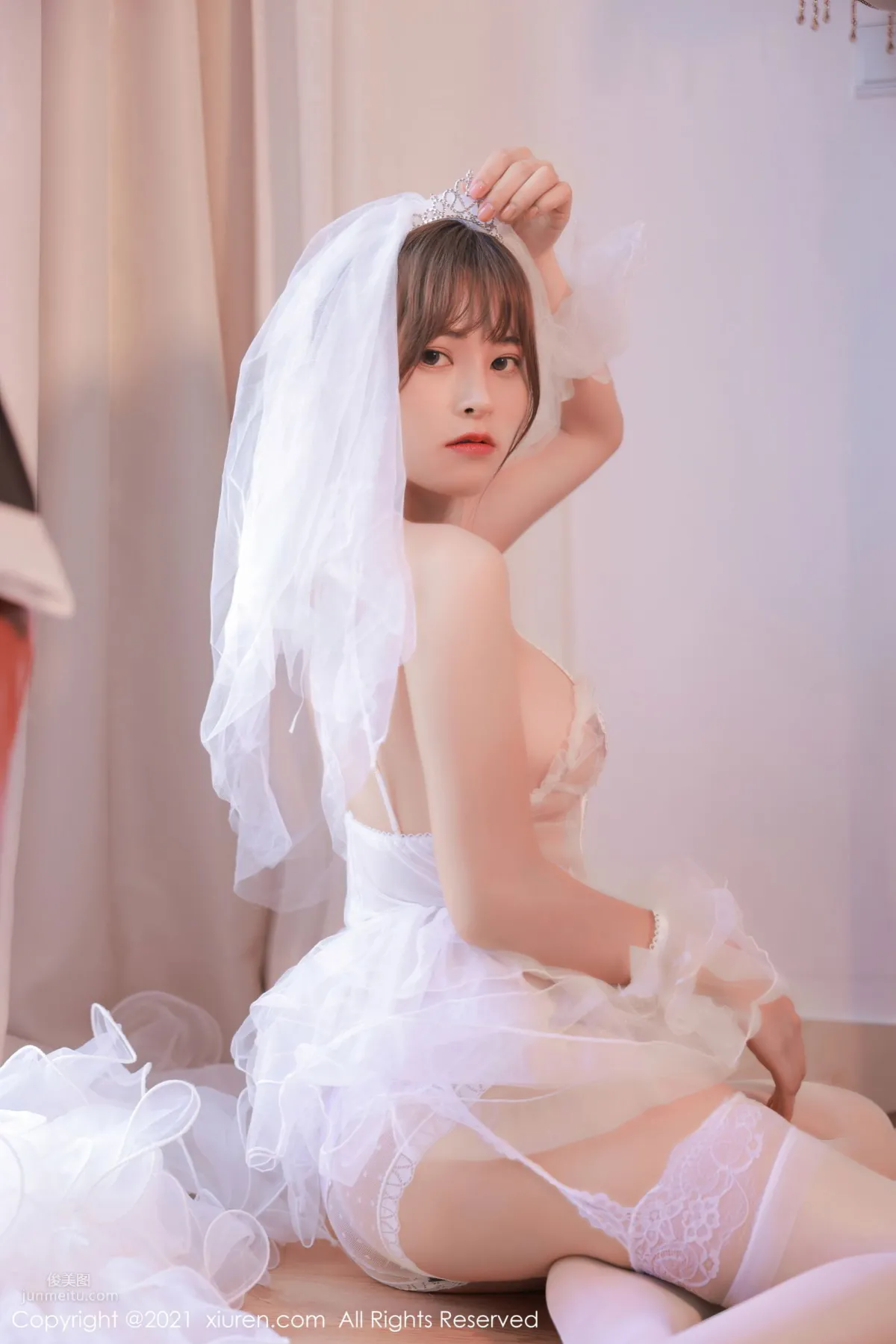 歐派模特奈沐子 唯美動人白色婚紗 27