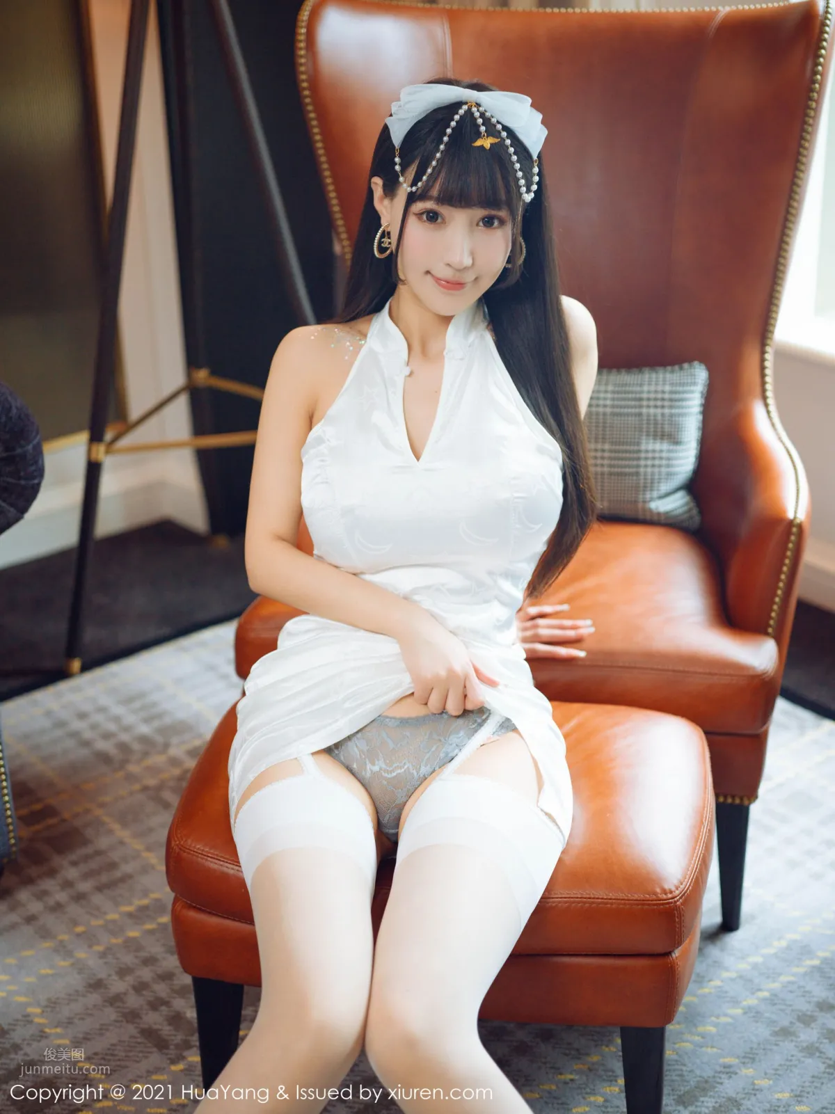 朱可兒的白色旗袍 farel參與私人訂制 9