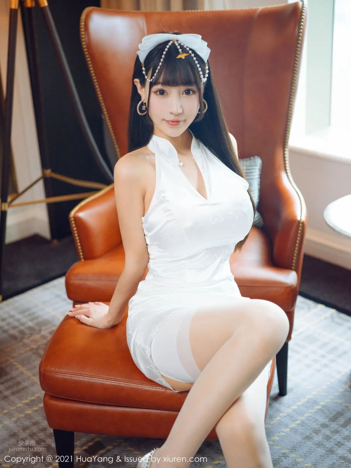 朱可兒的白色旗袍 farel參與私人訂制 5